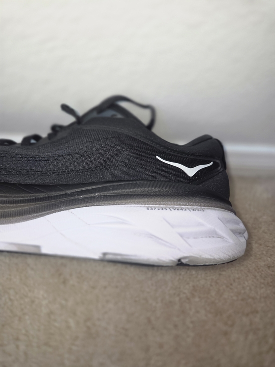 Hoka Men's Black and White Athletic Running Shoes - Picture 9 of 12